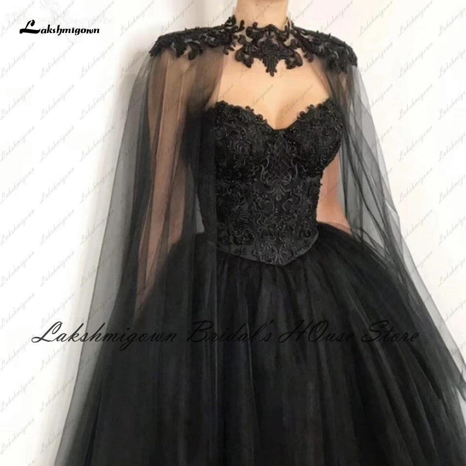 Lakshmigown Gothic Black Wedding Dress ...